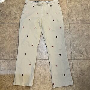 Cremieux Madison Embroidered Chinos Kensington Street Size 38x31